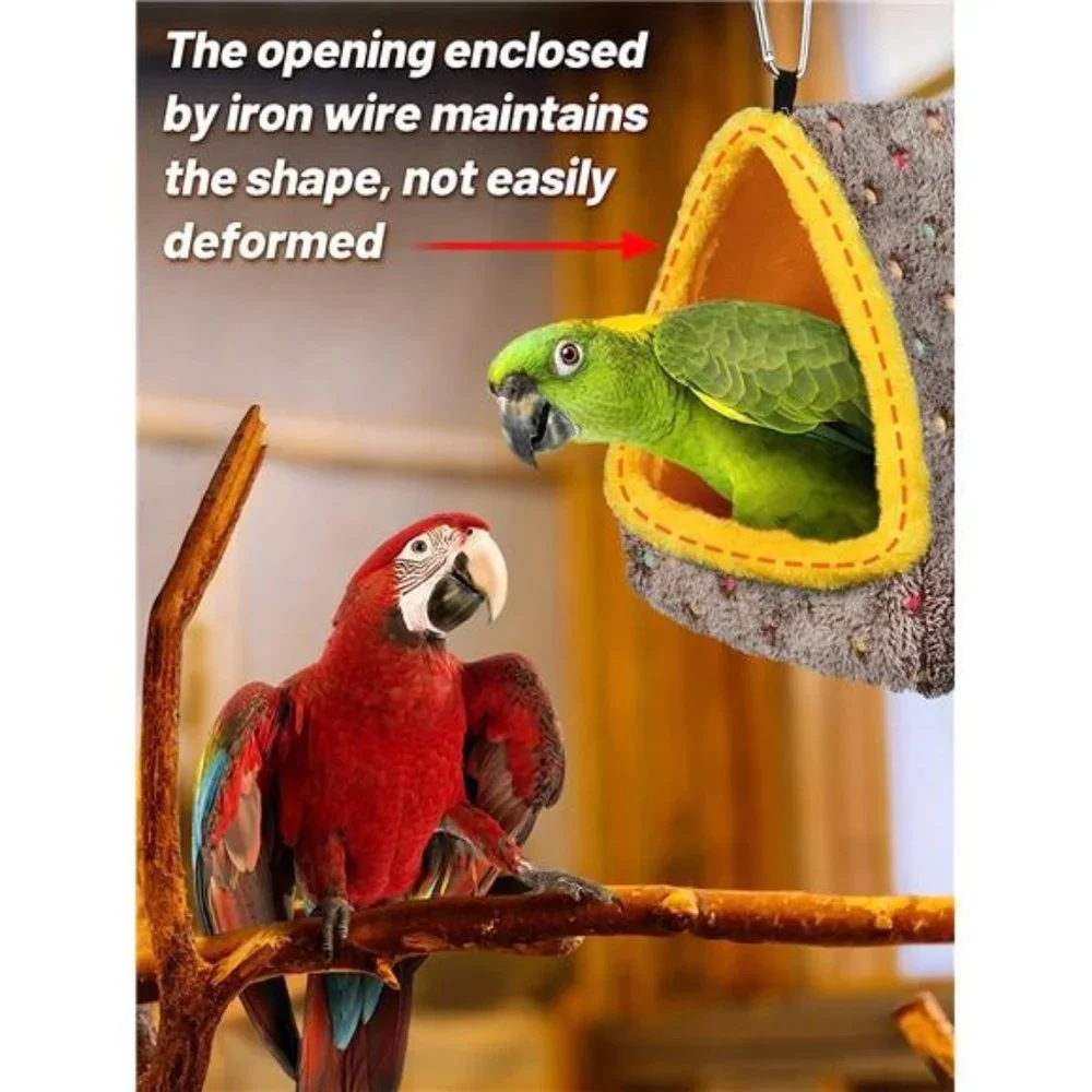 Large Winter Warm Bird Nest House, Comfortable Bird Bed for Cage with Mat